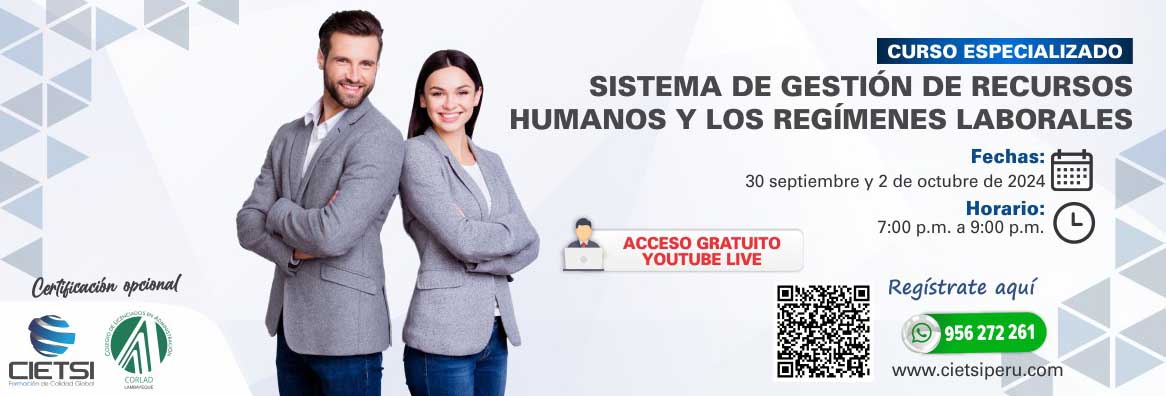 curso especializado sistema de gestiOn de recursos humanos y los regImenes laborales 2024